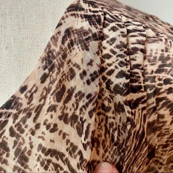 Alice + Olivia Kimberly Silk Animal Print Criss Cross Open Back Dress XS - Picture 8 of 15